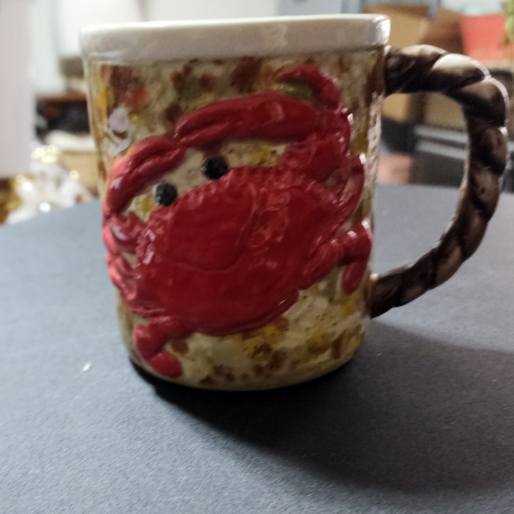 UNBRANDED EUC UNIQUE CRAB MUG CERAMIC COFFEE CUP